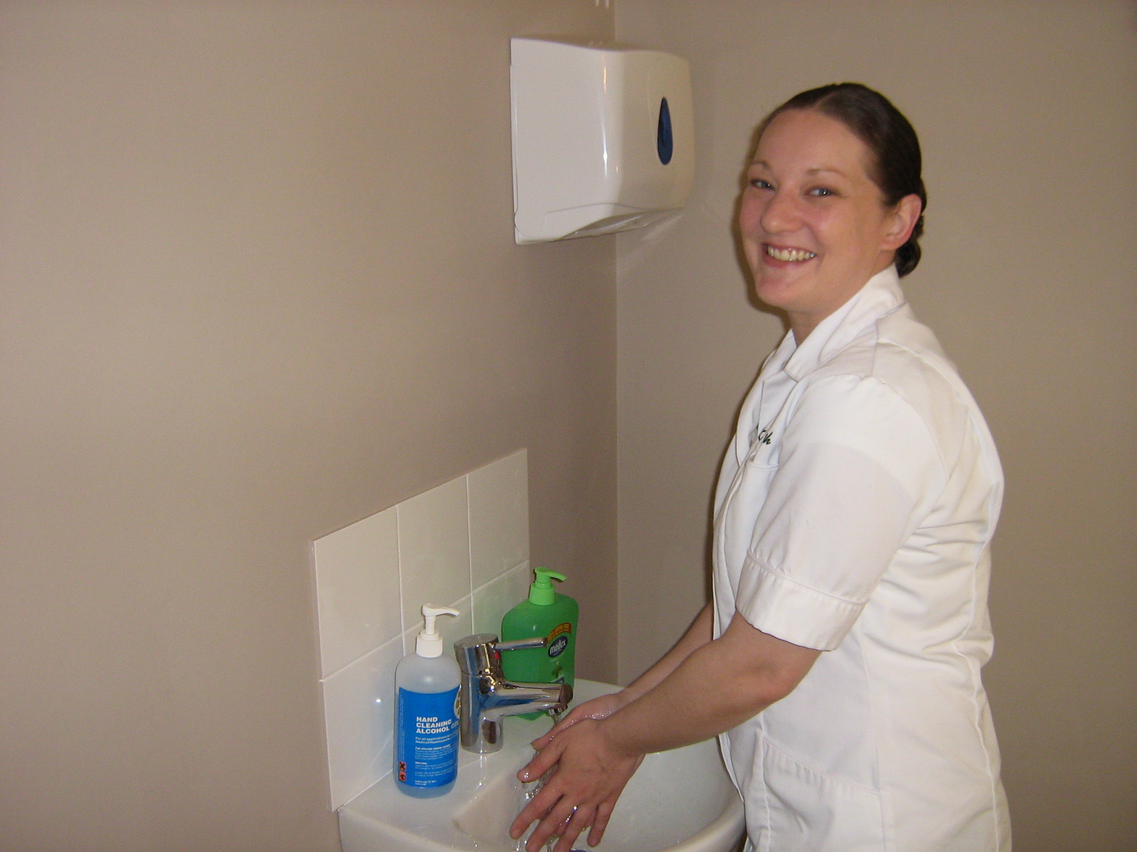 Kirstie at Sink